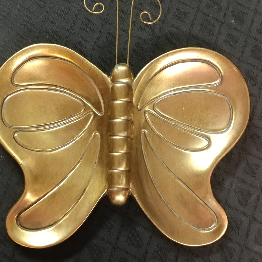 Vintage Brass Butterfly Carry all